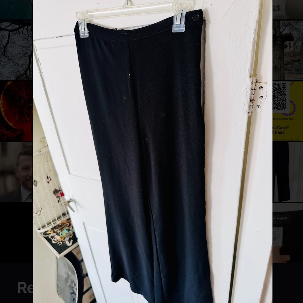 American Apparel Black Wide-Leg Pants
